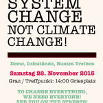 Mobilisierungsflyer Klima-Demo Graz