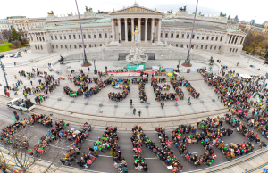 Aktion von "System Change, not Climate Change!" vor der COP 22
